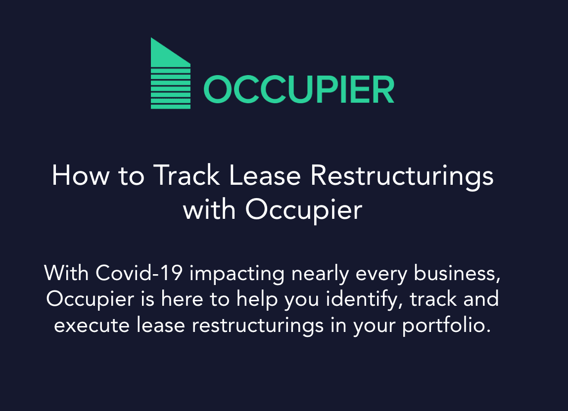 How to track lease restructurings with Occupier