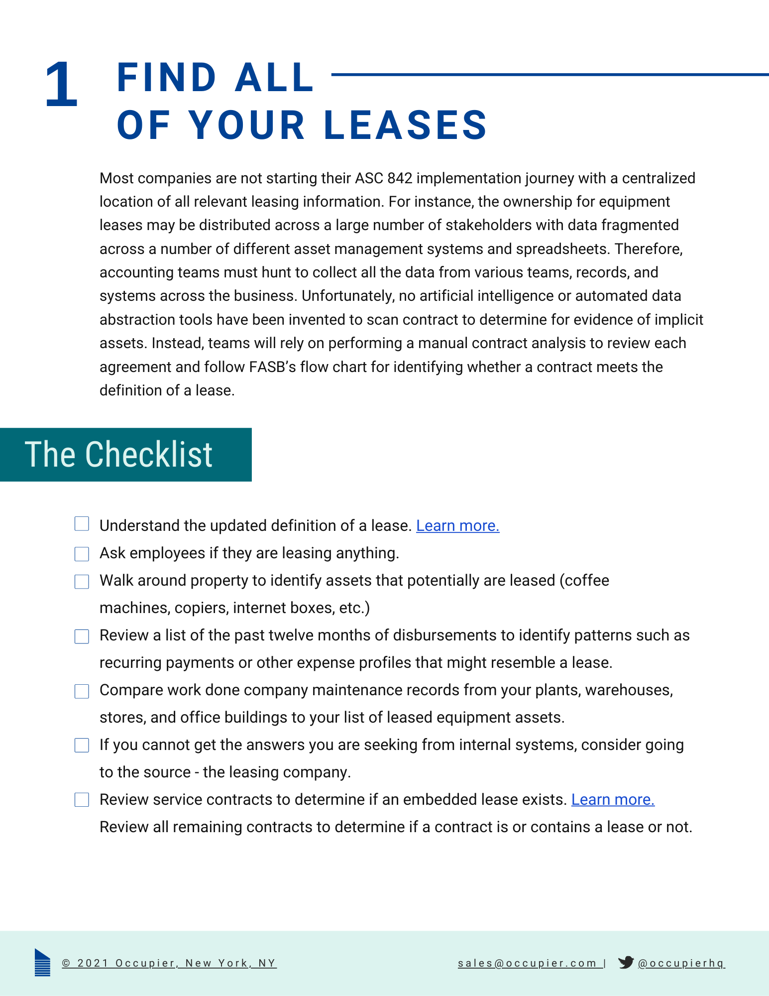 Find all of your leases