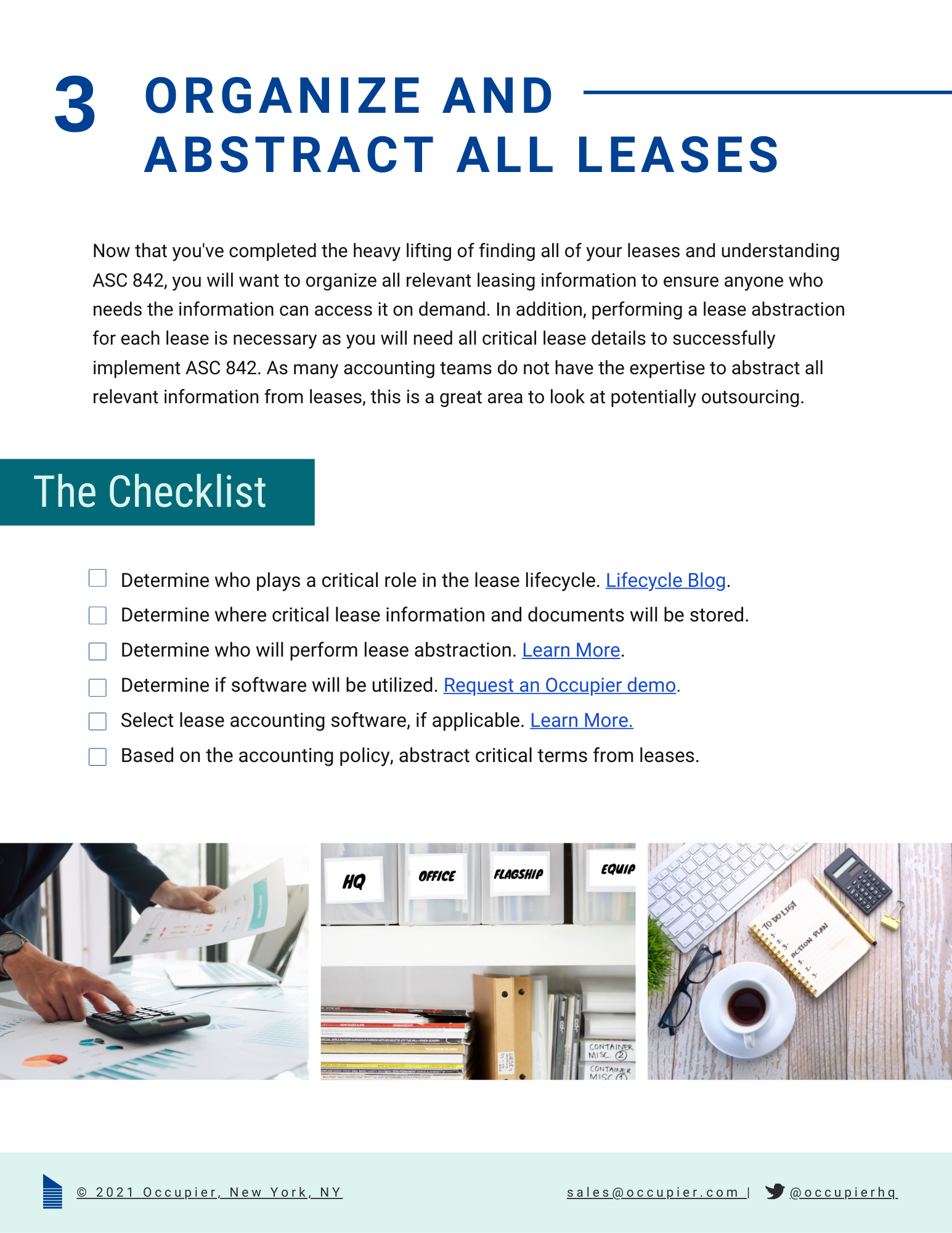organize and abstract all leases